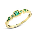 Green Nano 925 Silver Ring - Green / 6 - Rings