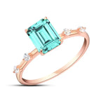 Green Sapphire 925 Silver Ring - Green / 9 - Rings