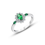 Green Zircon 925 Silver Ring - Rings