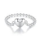 Heart Chain 925 Silver Ring - Rings