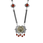 Islamic and Arabic Necklace with Agate stones - 925 silver - Brown