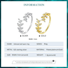 Leaves 925 Silver Ring - fathyibrahim