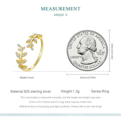 Leaves 925 Silver Ring - fathyibrahim