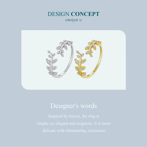 A stunning 925 silver ring featuring detailed leaf patterns, perfect for adding a touch of nature to your look.