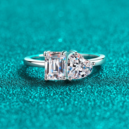 A 925 silver ring with a Moissanite stone, symbolizing everlasting love with its brilliant sparkle.