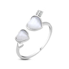 925 sterling silver ring featuring a lovely heart design, ideal for expressing affection and tenderness.