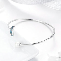 Mermaid 925 Silver Bangle - fathyibrahim