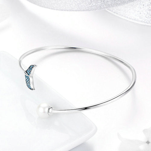 Mermaid 925 Silver Bangle - fathyibrahim