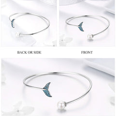 Mermaid 925 Silver Bangle - fathyibrahim
