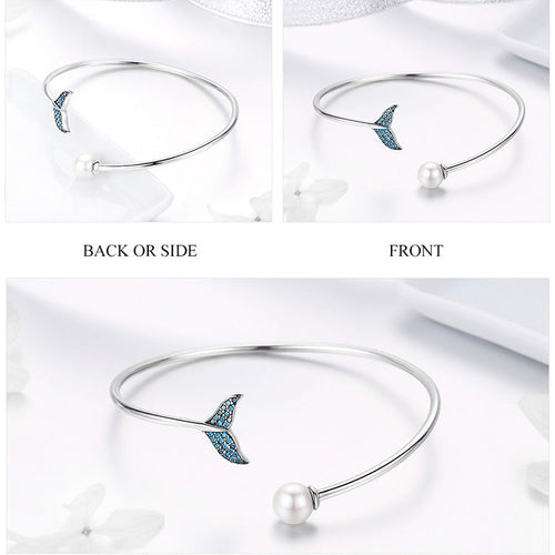 Mermaid 925 Silver Bangle - fathyibrahim