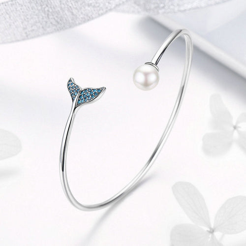 Mermaid 925 Silver Bangle - fathyibrahim