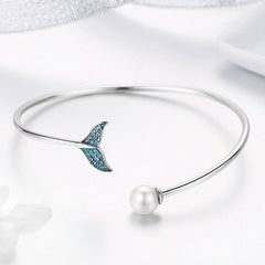 Mermaid 925 Silver Bangle - fathyibrahim