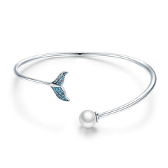 Mermaid 925 Silver Bangle - fathyibrahim