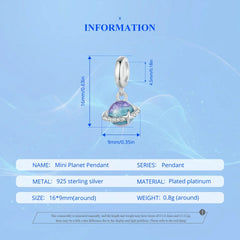 Mini Planet Charm - 925 sterling silver - fathyibrahim