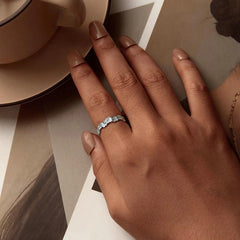 Mint green leaves vine Ring - 925 sterling silver - fathyibrahim