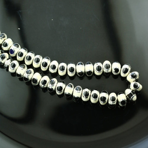Natural Yusr Rosary inlaid with silver and Ivory, 99 Beads - fathyibrahim