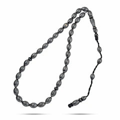 Natural Yusr Rosary inlaid with Silver - fathyibrahim