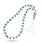 Natural Yusr Rosary inlaid with silver & Turquoise ,33 Beads - fathyibrahim