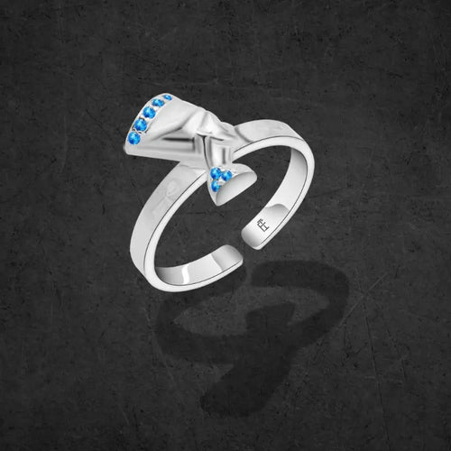 Nefertiti 925 Silver Ring - Blue - Rings