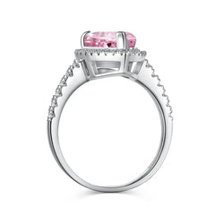 Pear Pink Ice Crushed 925 Silver Ring - Rings