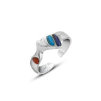 Pharaonic-inspired sterling silver knuckle ring featuring Nefertiti - Multi Color - Rings