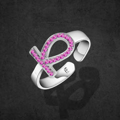 Pharaonic Key Of Life 925 Silver Ring - Red - Rings