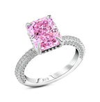 PINK Ice Crushed 925 Silver Ring - Pink / 9 - Rings
