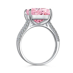 Pink Radiant Ice Crushed 925 Silver Ring - Rings