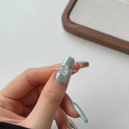 Radiant Oval - 925 Silver Ring - Rings