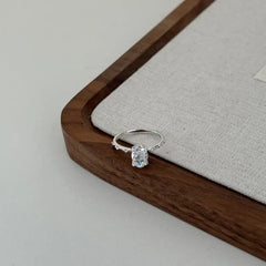 Radiant Oval - 925 Silver Ring - Rings