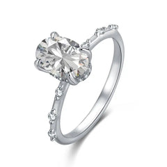 Radiant Oval - 925 Silver Ring - Rings