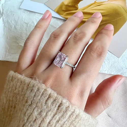 Radiant Pink ring - 925 Silver Ring - Rings