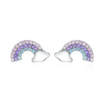 Rainbow 925 Silver Earrings - Multi Color