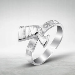 Ring 925 Sterling Silver Adorned With The Bust Of Queen Nefertiti - Rings