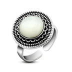 Ring Crowned with Pearl Stone - 925 sterling silver - White - Rings