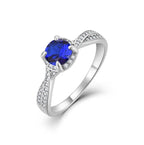 Ring With a blue gemstone design 925 Sterling Silver - Rings