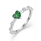 Ring With A Delicate Heart Design 925 Silver - Rings