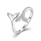 Ring With A Fish Tail Design 925 Sterling Silver