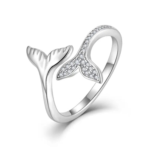Ring With A Fish Tail Design 925 Sterling Silver