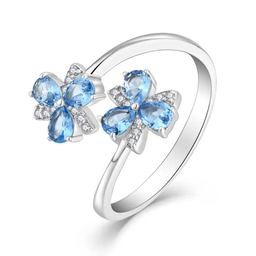 Ring With a flower design 925 Silver