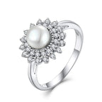 Ring With a pearl design 925 Sterling Silver