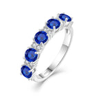 Ring With An Elegant, Studded Design 925 Sterling Silver