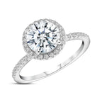 Round Shiny Moissanite - 925 Silver Ring - Transparent / 7 - Rings
