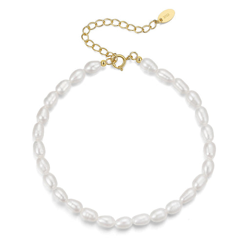 Shell Pearls 925 Silver Bracelet - fathyibrahim