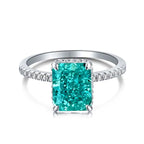 Shimmering Ice Crushed Aquamarine 925 Silver Ring - Rings