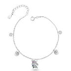 Shiny Unicorn Bracelet - 925 Sterling Silver - Transparent - Bracelets