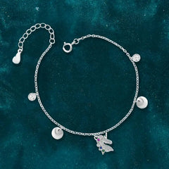 Shiny Unicorn Bracelet - 925 Sterling Silver - Transparent - Bracelets