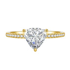 Shiny Zircon Gold Plated 925 Silver Ring - Transparent / 7 - Rings