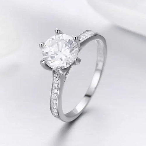 Shiny zircon Ring - 925 sterling silver - Rings
