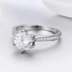 Shiny zircon Ring - 925 sterling silver - Rings